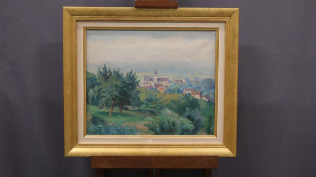 Henri PAILLER (1876 - 1954) « Vue de village ». Huile sur toile. ...