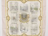 an image of a scarf with a picture of a city on it