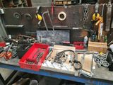 a workbench with a lot of tools on it