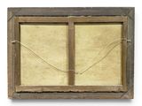 an old wooden window with a rope hanging from it ' s side