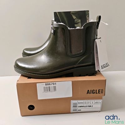 Bottes de pluie pour femme Aigleee, neuves dans leur boîte, taille 8,5