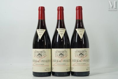 three bottles of wine sitting on top of a table next to each other