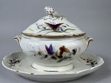 an image of a tureeny dish with a butterfly on it