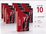 un lot de six boîtes ornées de l'image du torse d'un homme