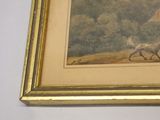 a picture of a painting of a horse running in a field