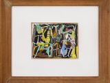 an image of a picture of a painting in a wooden frame