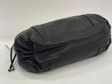 an image of a black toilet bag on a white background