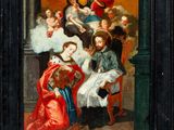 an image of a painting of a group of people in a room