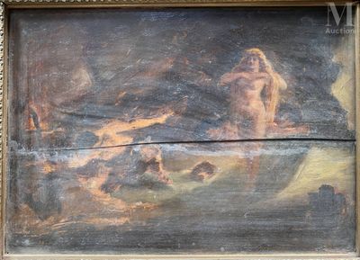 une photo d'un tableau représentant une femme dans un bateau