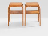 pair of side tables in the style of hans j wegnel
