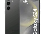 un gros plan d'un Galaxy S9 noir avec une étoile à l'écran