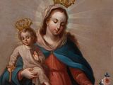 an image of a painting of a woman holding a child