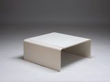 an image of a white coffee table on a grey background