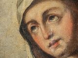 an image of a painting of a woman wearing a headscarf