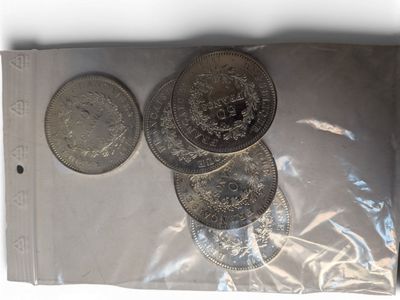 5 Pièces de 50 Fr Hercule, argent (1975) - Photo 1