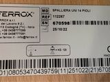 a close up of a barcode on a wooden table