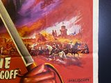 movie poster of a man holding a sword in front of a crowd