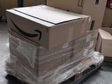 a pallet with a box on it in a warehouse