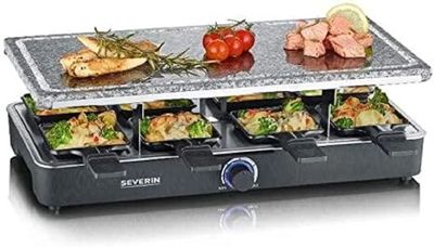 SEVERIN Raclette Gril 8 personnes, Pierre de Cuisson Naturel…