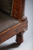 Rare bergère à assise basse et à dossier enveloppant en acaj… (photo 3)