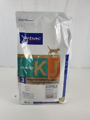 a close up of a bag of cat food on a table