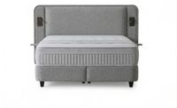 1 x Lit coffre Palermo (lumière)180x200 cm gris :