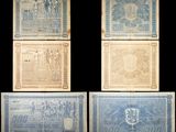 quatre types différents de vieux billets de banque sur fond noir