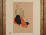 une image d'un tableau représentant une femme assise sur une chaise