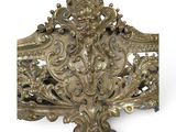 an ornately carved headboard on a white background with a white background