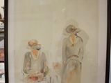 a picture of a painting on a easel in a room