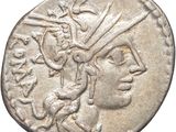 a silver coin with an image of a man and a woman on it