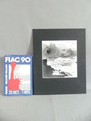 Catalogue 1990 de la FIAC Paris + photo de vagues en noir et…