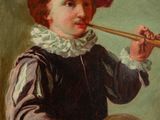 portrait of a boy with a tamper and a drum