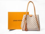 Sac cabas Louis Vuitton en toile Damier et cuir