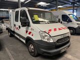 a white van that is parked in a garage