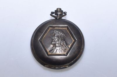 CUSTODE en argent à décor d'un buste de Jésus dans un cartou… - Photo 1