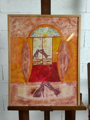 René MAINARD-BOUISSON (1939 - 2018) : "Les chiens et l'armoi…