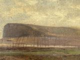 an image of a painting of cattle grazing in a field
