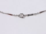 a close up of a silver chain with a clasp on it