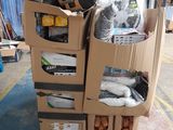 a cardboard box with a bunch of items inside of it