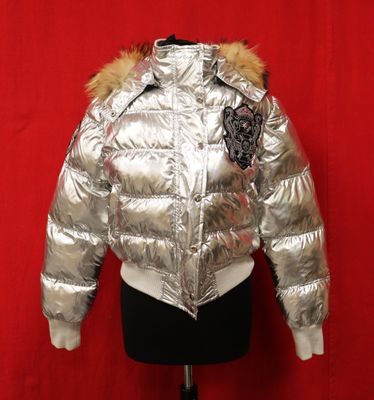 PHILIPP PLEIN. Doudoune femme avec capuche fourrure couleur …