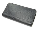 portefeuille à fermeture éclair Louis Vuitton, noir
