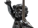 an image of a statue of a cupid holding a pole