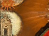 an image of a painting of a woman with a sun above her head