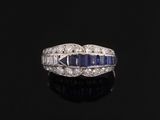 an art deco sapphire and diamond ring