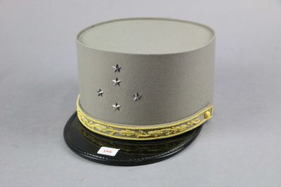 a hat with stars on it sitting on a table