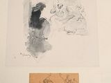 a picture of a book with a drawing of a woman and a man