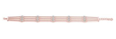 14k rose gold diamond bracelet