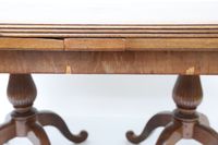 Table de salle à manger en bois de placage à côtés arrondis,… (photo 5)