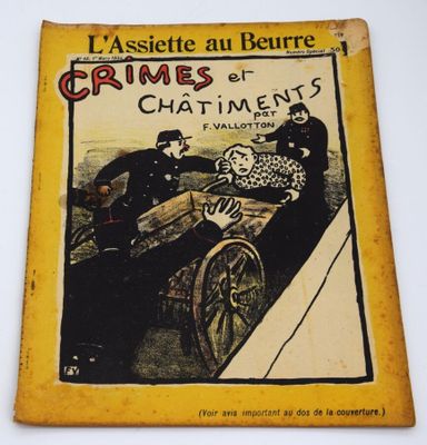 un vieux livre sur lequel figure l'image d'un homme conduisant une charrette
